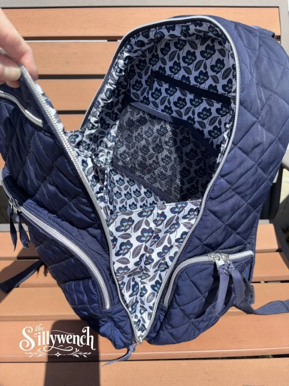 Vera Bradley Navy Commuter Backpack in Performance Twill